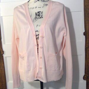A.N.D Women's Peach Cardigan Sweater (Size L)